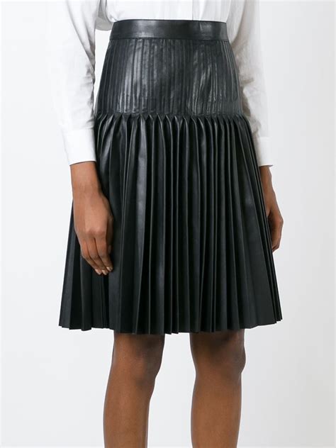 givenchy pleated leather skirt|Givenchy asymmetrical skirt.